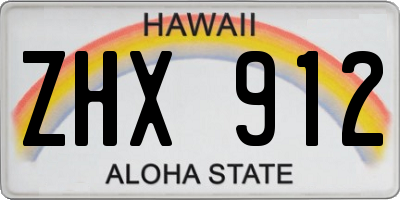 HI license plate ZHX912