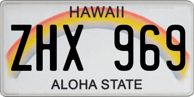 HI license plate ZHX969