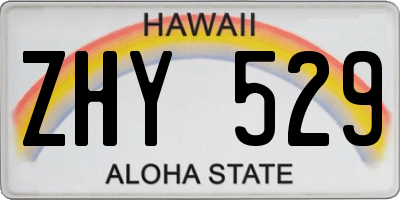 HI license plate ZHY529