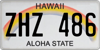 HI license plate ZHZ486