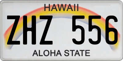 HI license plate ZHZ556