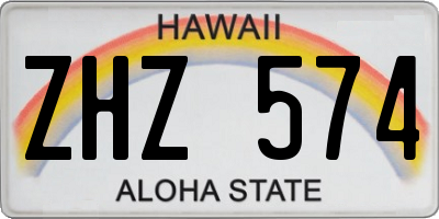 HI license plate ZHZ574