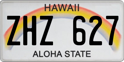 HI license plate ZHZ627