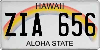 HI license plate ZIA656