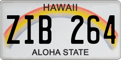 HI license plate ZIB264