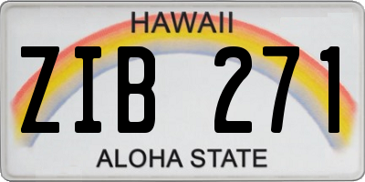 HI license plate ZIB271