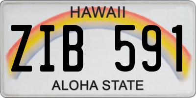 HI license plate ZIB591