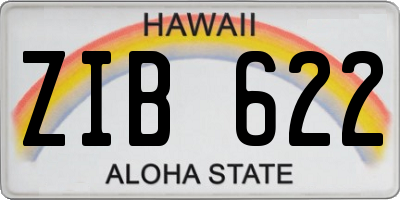 HI license plate ZIB622