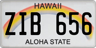 HI license plate ZIB656