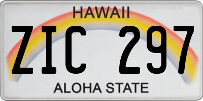 HI license plate ZIC297
