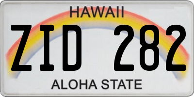 HI license plate ZID282