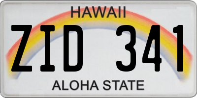 HI license plate ZID341