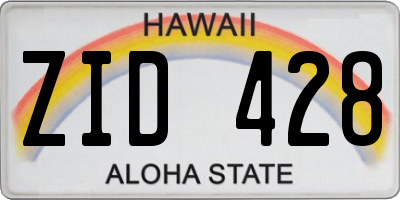 HI license plate ZID428