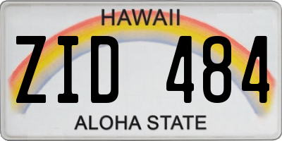 HI license plate ZID484