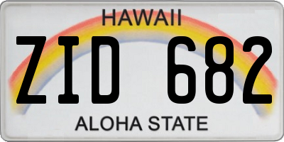 HI license plate ZID682