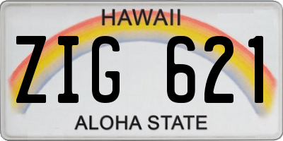 HI license plate ZIG621