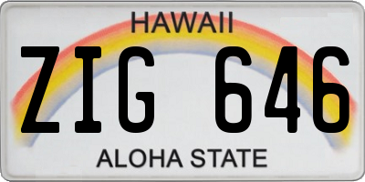 HI license plate ZIG646