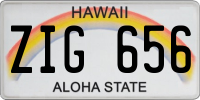 HI license plate ZIG656