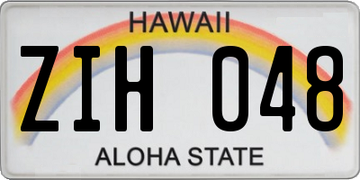 HI license plate ZIH048