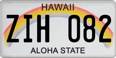 HI license plate ZIH082