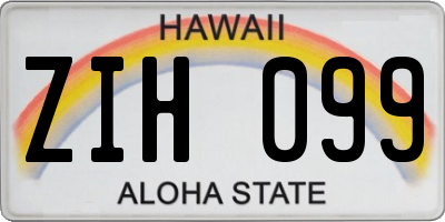 HI license plate ZIH099