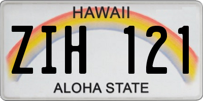 HI license plate ZIH121