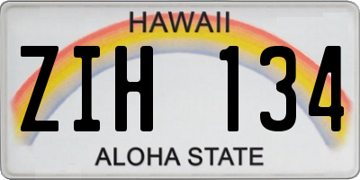HI license plate ZIH134