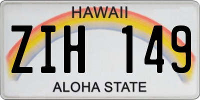 HI license plate ZIH149