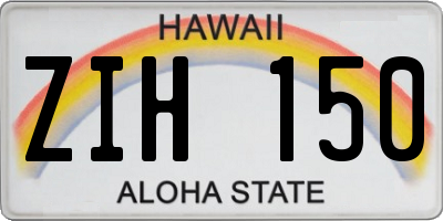 HI license plate ZIH150
