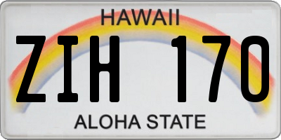 HI license plate ZIH170