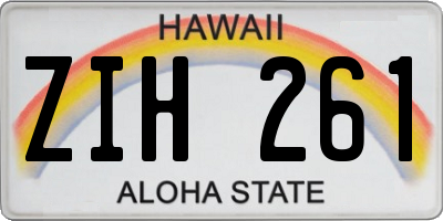HI license plate ZIH261