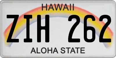 HI license plate ZIH262