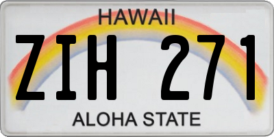 HI license plate ZIH271