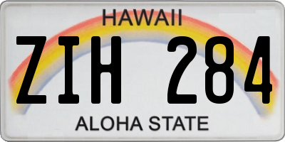 HI license plate ZIH284
