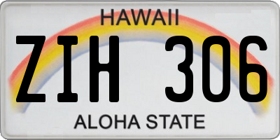 HI license plate ZIH306