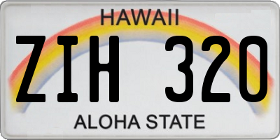 HI license plate ZIH320