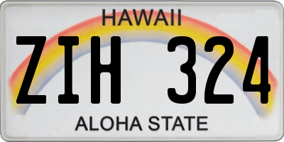 HI license plate ZIH324