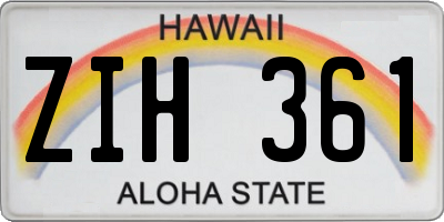 HI license plate ZIH361