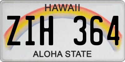 HI license plate ZIH364