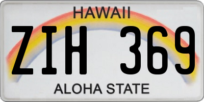 HI license plate ZIH369