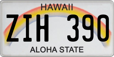 HI license plate ZIH390