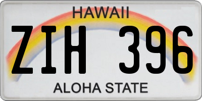 HI license plate ZIH396