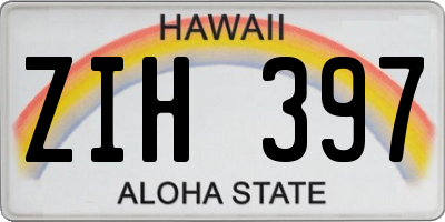 HI license plate ZIH397