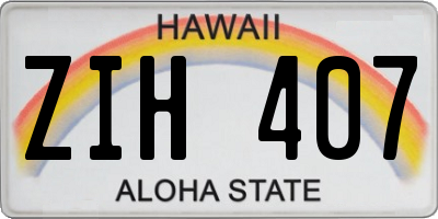 HI license plate ZIH407