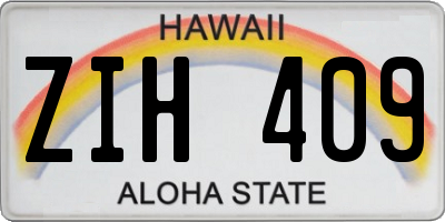 HI license plate ZIH409