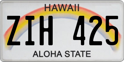 HI license plate ZIH425
