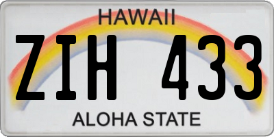 HI license plate ZIH433