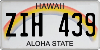 HI license plate ZIH439