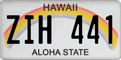 HI license plate ZIH441