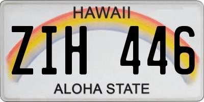 HI license plate ZIH446